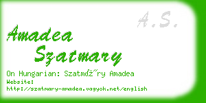 amadea szatmary business card
